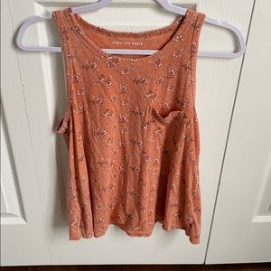 American Eagle Floral High Neck Tank